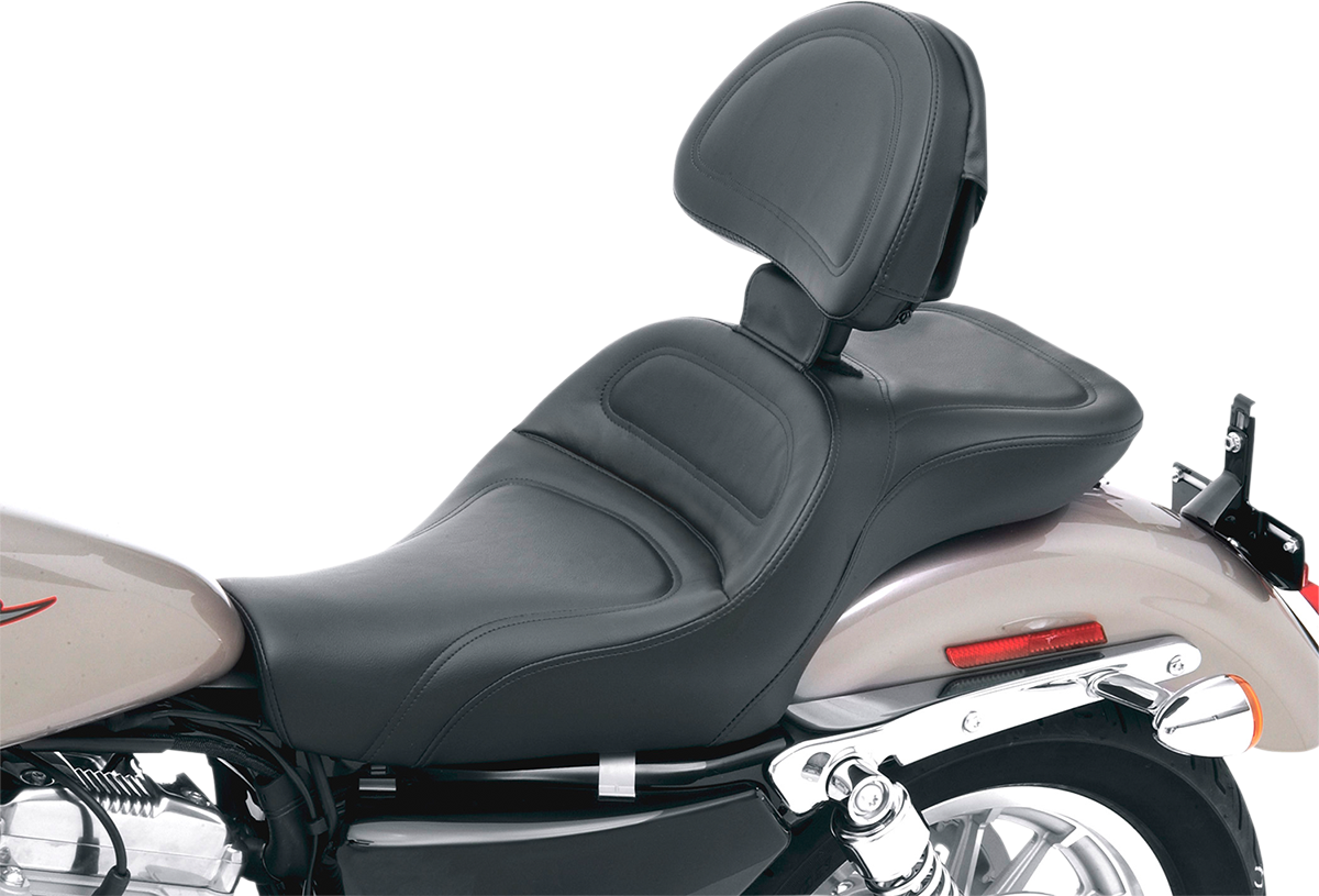 SADDLEMEN Seat - Explorer - With Backrest - Stitched - Black - XLC '04+ 807-03-030