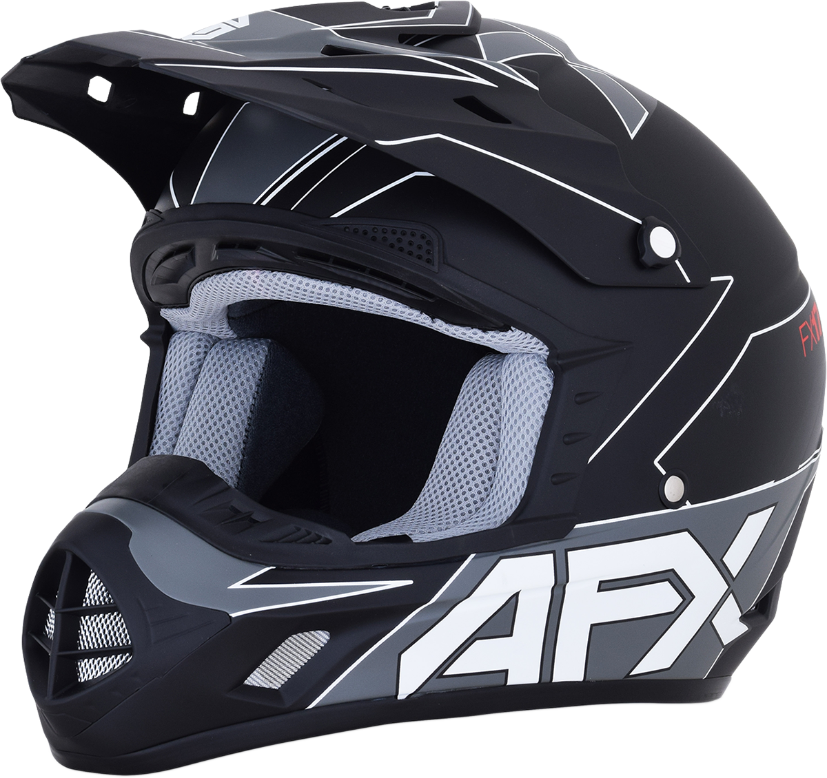 AFX FX-17 Helmet - Aced - Matte Black/White - XL 0110-6492