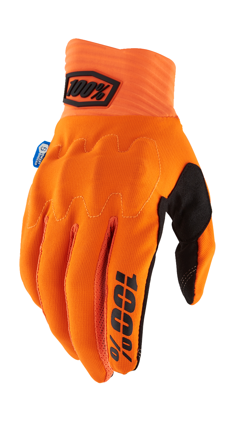 100% Cognito Smart Shock Gloves - Fluorescent Orange - Small 10014-00035