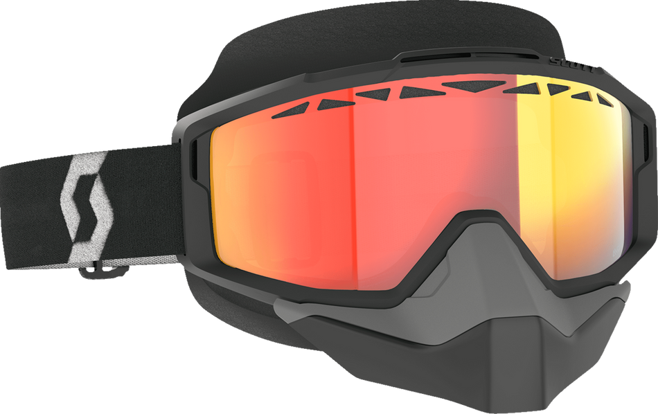 SCOTT Split OTG Snow Goggle - Light Sensitive - Black/White - Red Chrome 285542-1007341