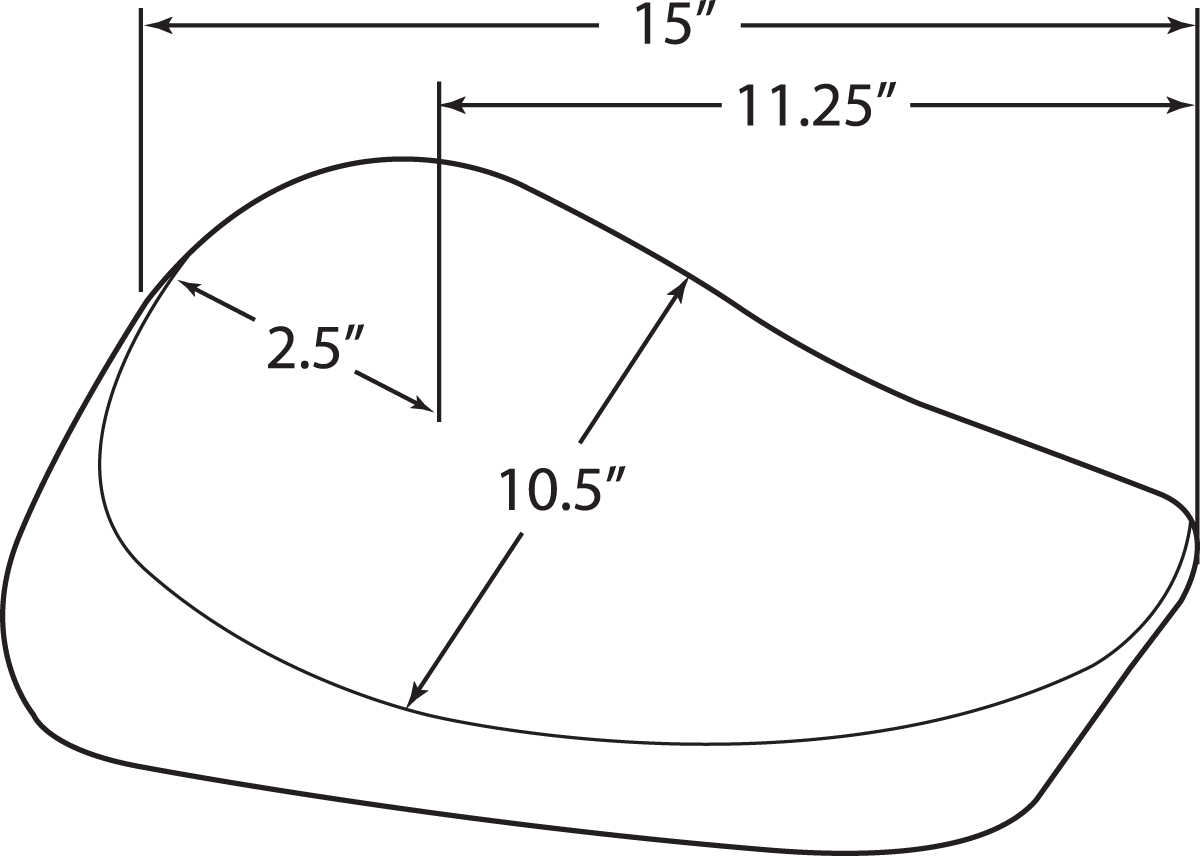 DRAG SPECIALTIES Solo Seat - Smooth - XL '82-'03 NO RUBBER BUMPERS 0804-0613