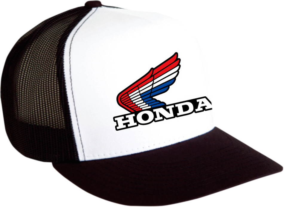 FACTORY EFFEX Honda Vintage Snapback Hat - Black/White 18-86302