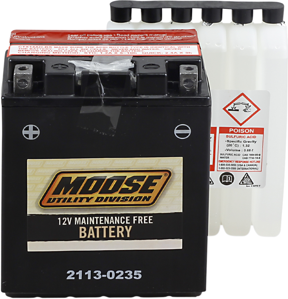 MOOSE UTILITY AGM Battery - YTX14AH-BS 2113-0235