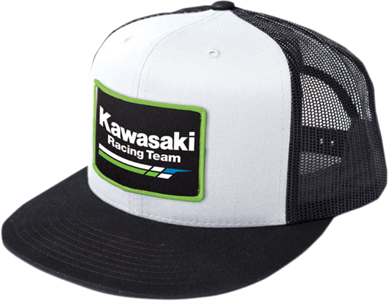 FACTORY EFFEX Kawasaki Racing Hat - Black/White NO LARGE K LOGO 18-86100