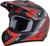 AFX FX-17 Helmet - Force - Frost Gray/Red - XS 0110-5202