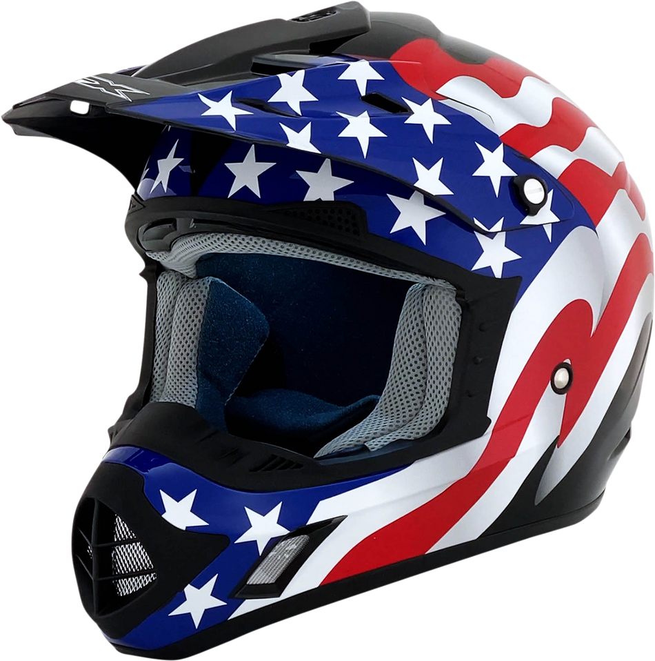 AFX FX-17 Helmet - Flag - Black - Medium 0110-2370