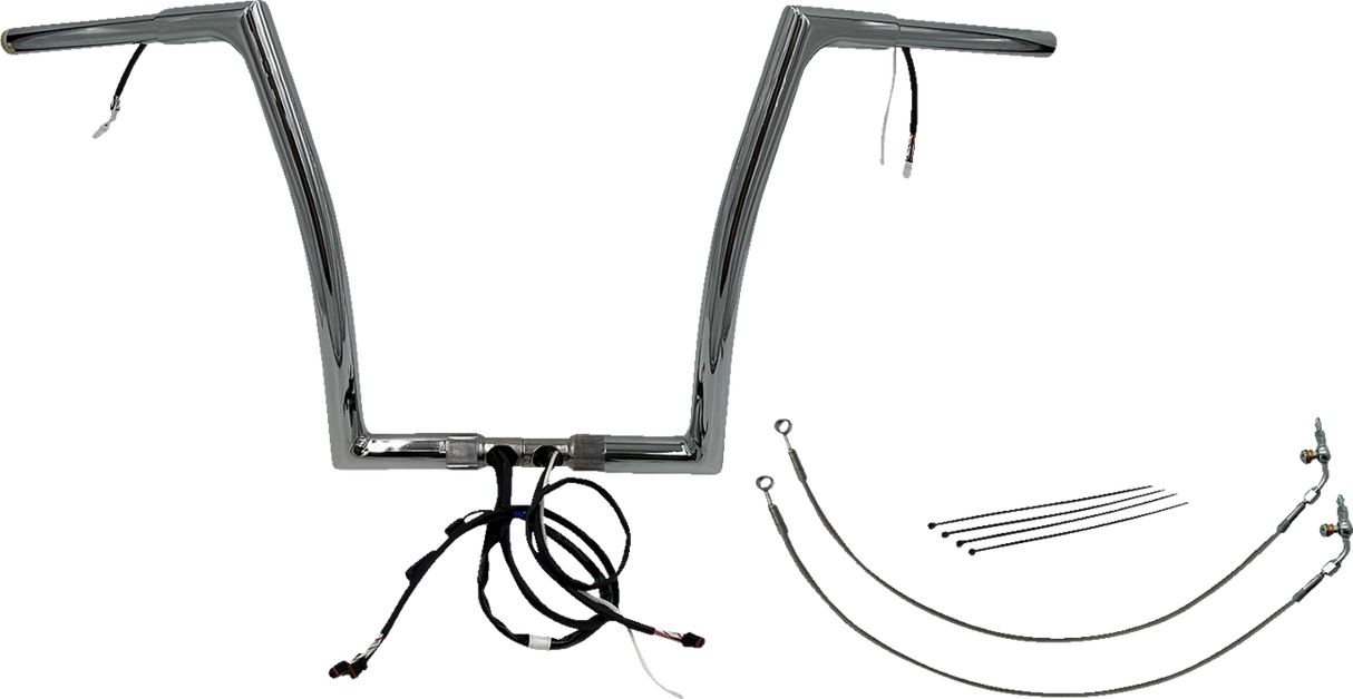 FAT BAGGERS INC. Handlebar Kit - Flat Top - 14" - Chrome 701914