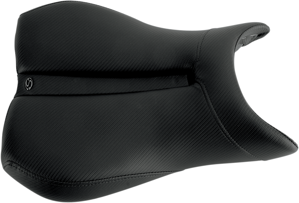 SADDLEMEN Gel Channel Track Carbon Fiber Sport Seat - Black - R6S 0810-Y108