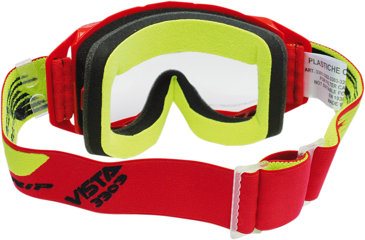 Gafas PRO GRIP 3303 Vista - Rojas - Transparente PZ3303RO 