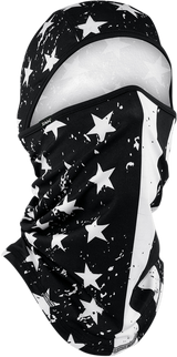 ZAN HEADGEAR SportFlex Convertible Balaclava - Black/White Flag WB4L091