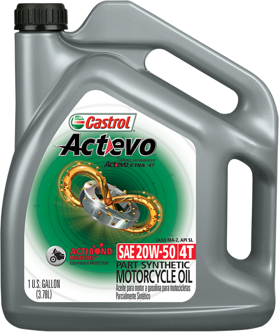 CASTROL Act Evo® Semi-Synthetic 4T Engine Oil - 20W-50 - 1 U.S. gal. 15D7D1