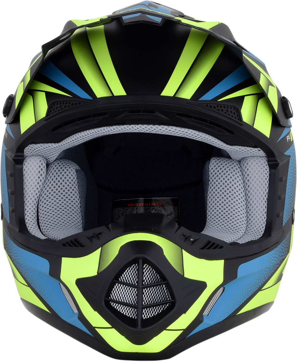 AFX FX-17 Helmet - Force - Matte Black/Green/Blue - Small 0110-5214