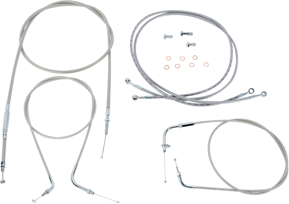 BARON Cable Line Kit - 15" - 17" - XVS1300 - Stainless Steel BA-801300KT-16