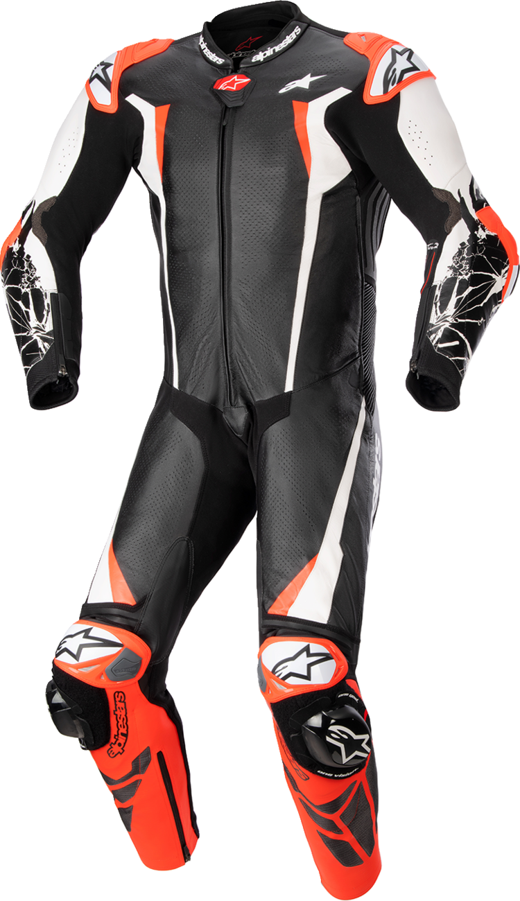ALPINESTARS Racing Absolute v2 Leather Suit - Black/White/Red - US 38 / EU 48 3156323123148