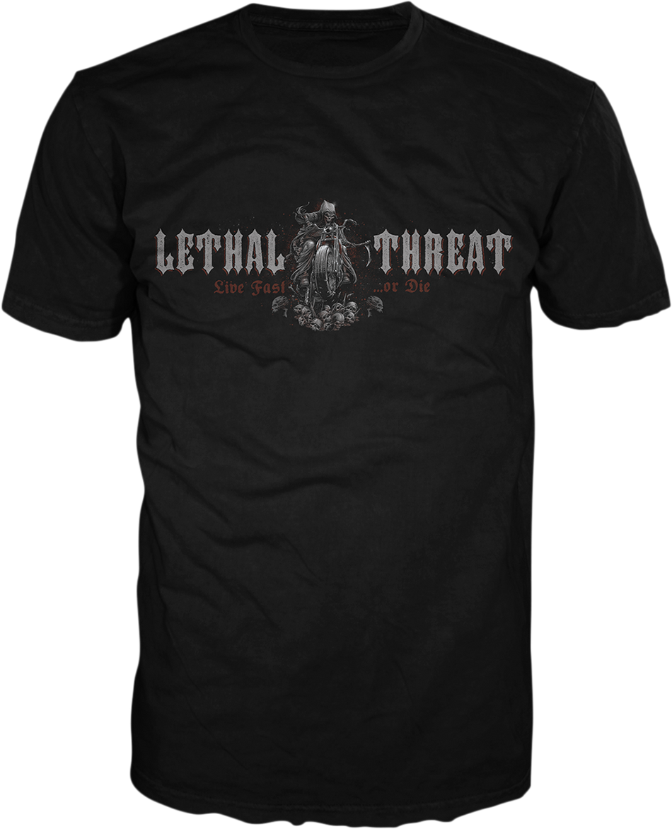 LETHAL THREAT Live Fast Reaper T-Shirt - Black - Large LT20855L