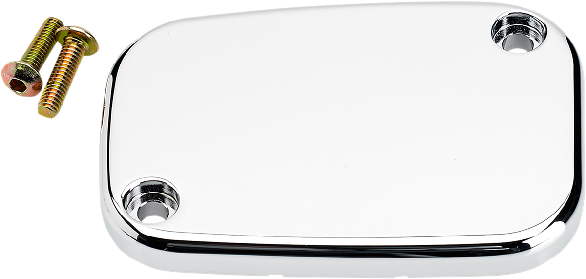 JOKER MACHINE Master Cylinder Cover - Brake - Front - Smooth - Chrome 08-004C