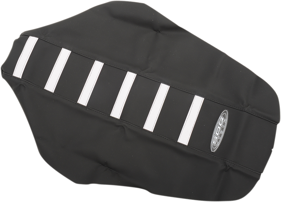 Funda de asiento SDG de 6 nervaduras - Costillas blancas/parte superior negra/laterales negros 95951WK 