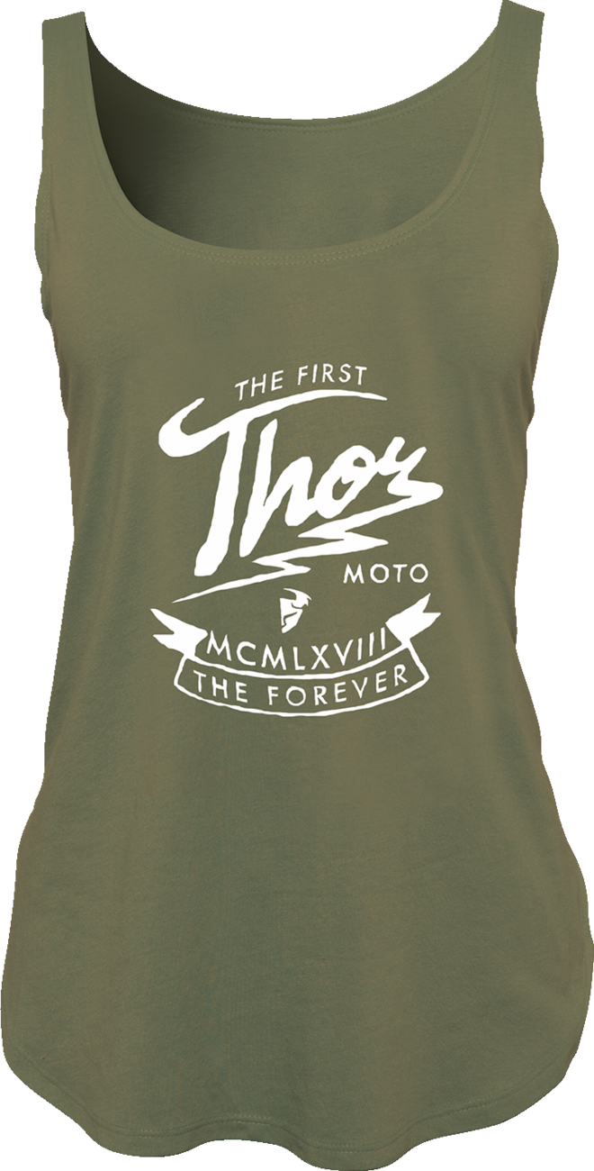 THOR Women's Thunder Tank Top - Military Green - Small 3031-4126