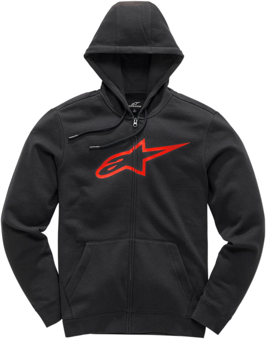 ALPINESTARS Ageless 2 Zip Hoodie - Black/Red - 2XL 10385305210302X