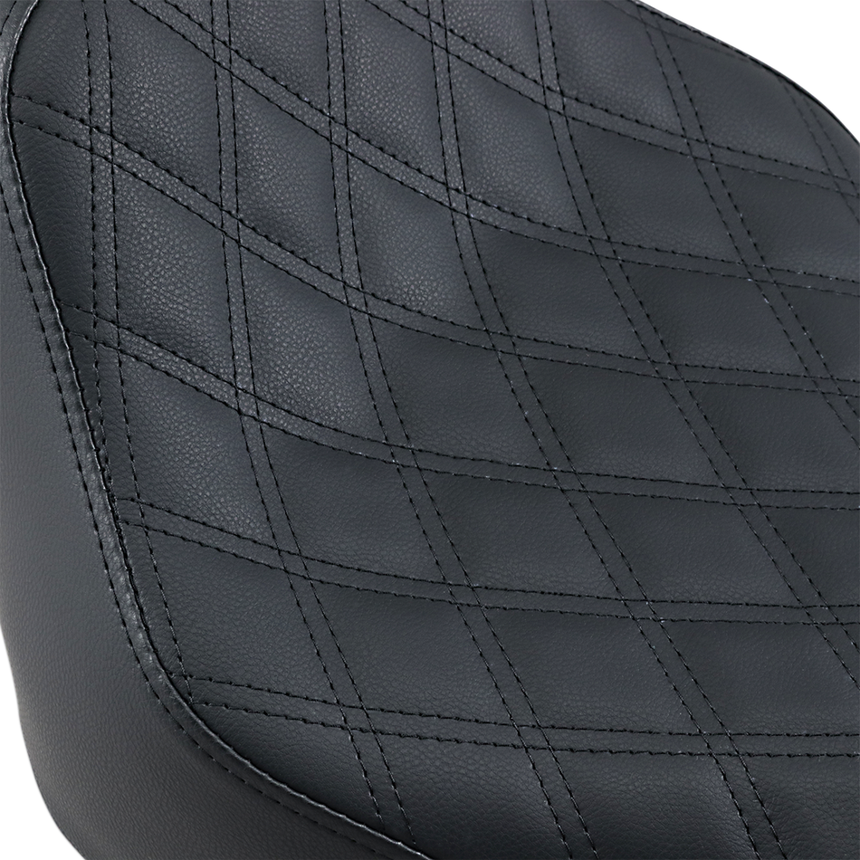 SADDLEMEN Renegade Solo Seat - Lattice Stitched - Black - FLST 818-33-002LS