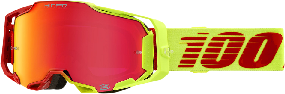 100% Armega Goggles - Solaris - HiPER Red Mirror 50003-00003
