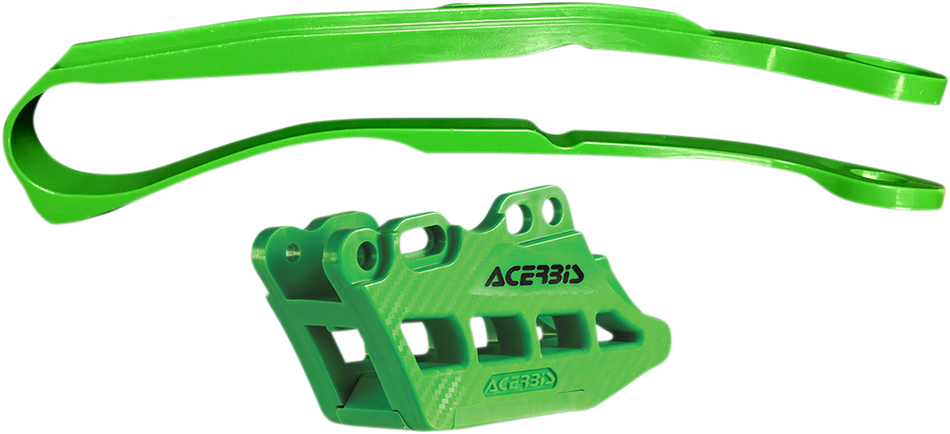 Kit deslizante y guía de cadena ACERBIS 2.0 - Kawasaki KX250F/KX450F - Verde 2466040006 