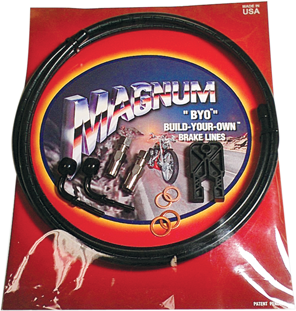 MAGNUM Brake Line Kit - Single Disc - 7/16"-35 - 6' - Black Stainless Steel 496735A