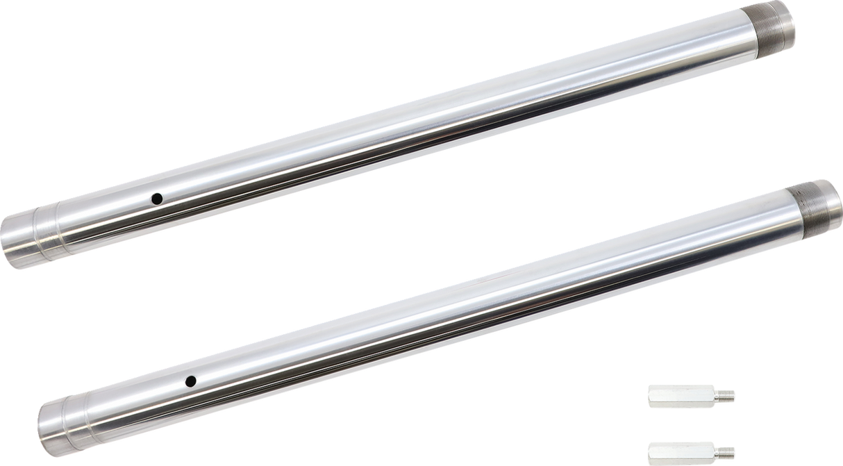 CUSTOM CYCLE ENGINEERING Hard Chrome Inverted Fork Tubes - 43 mm - +2" Length 710073