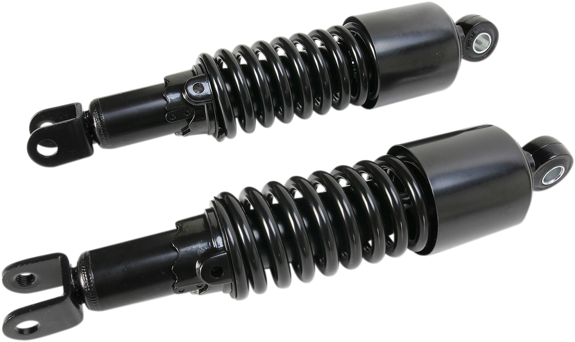 EMGO Custom Shorty Shocks with Shroud - Black Body/Black Spring Finish - Clevis Lowering 17-05694B