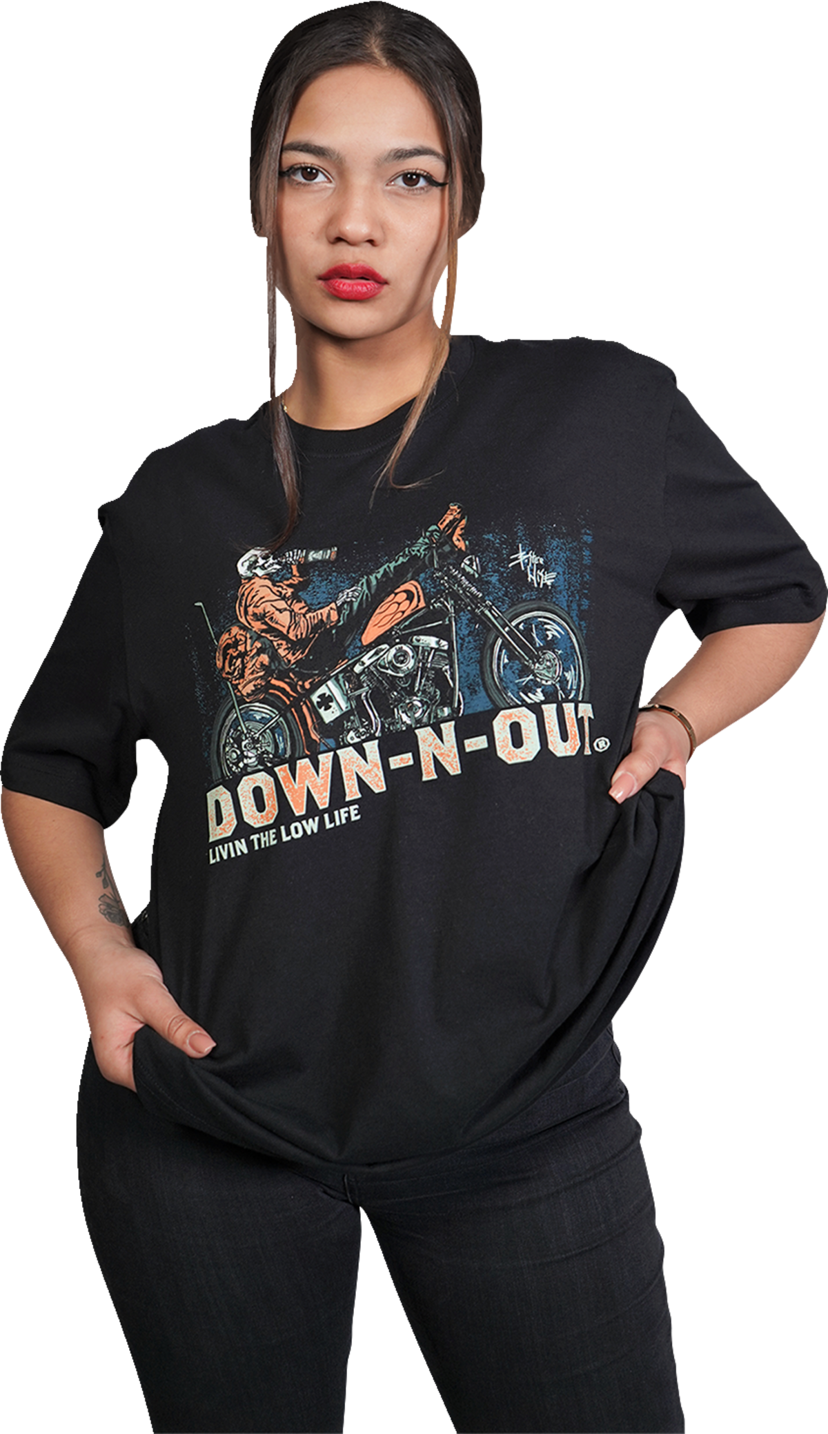 LETHAL THREAT Down-N-Out Party First Safety Second - Black - Small DT10043S