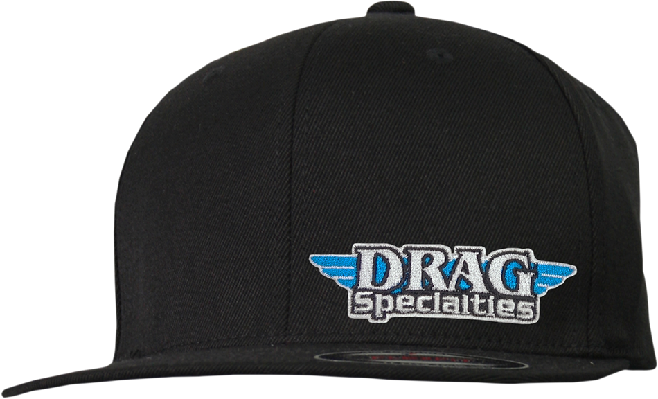 THROTTLE THREADS Drag Specialties Flat Bill Hat - Black DRG23H12BKOR