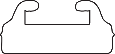 Diapositiva de repuesto negra GARLAND - UHMW - Perfil 21 - Longitud 51.50" - Ski-Doo 21-5157-1-01-01 