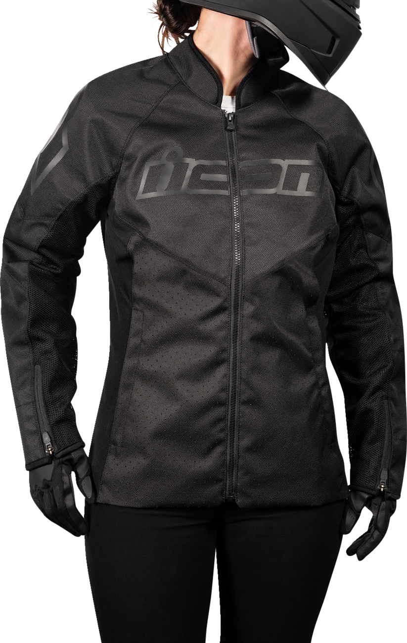 Chaqueta ICON Hooligan CE para mujer - Negro - Pequeña 2822-1477 