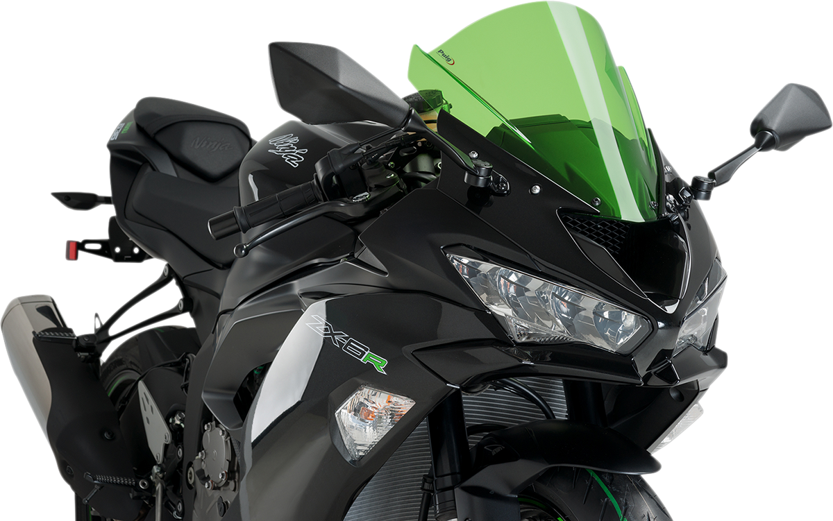 PUIG HI-TECH PARTS Race Windscreen - Green - ZX-6R 3177V