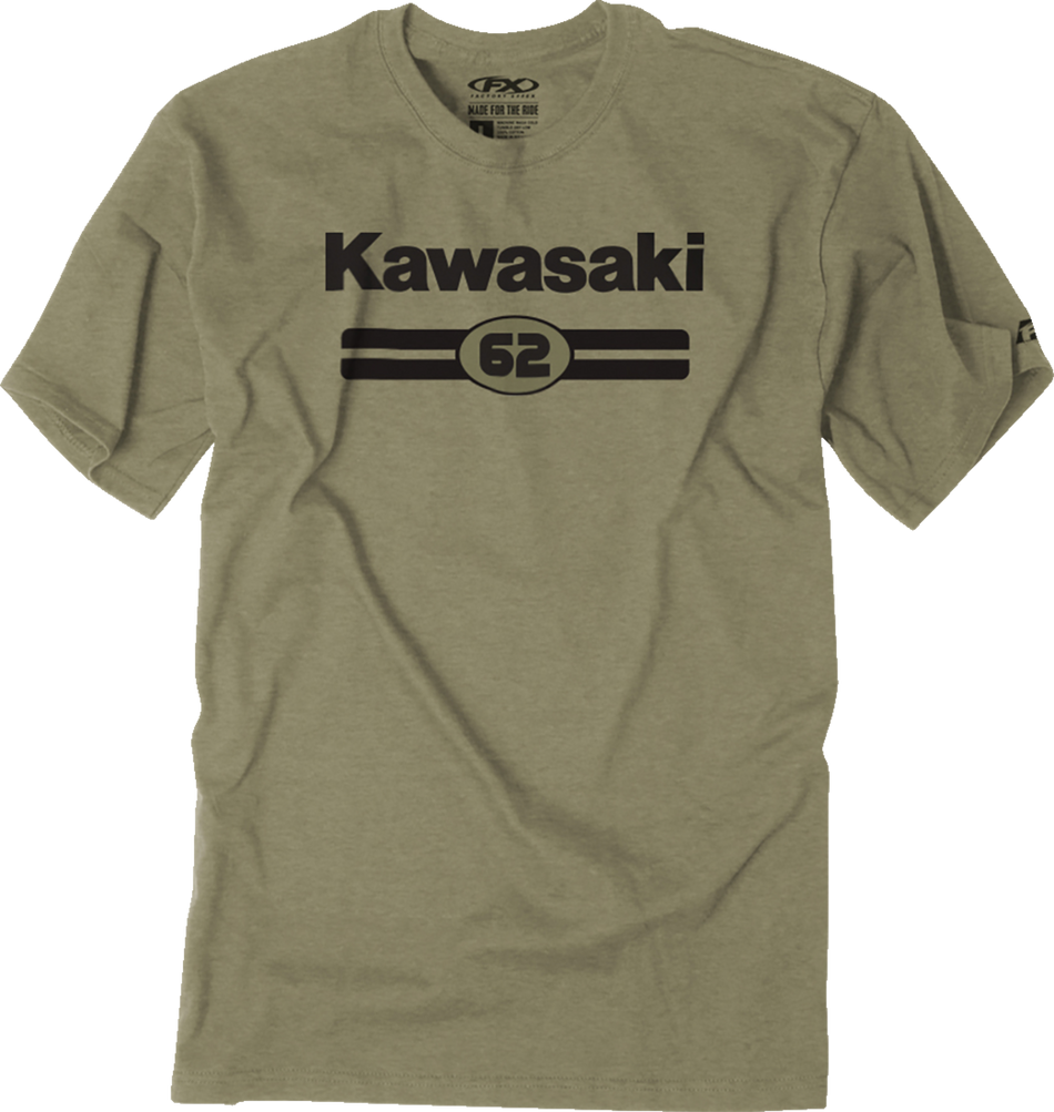 FACTORY EFFEX Kawasaki Sixty Two T-Shirt - Heather Olive - 2XL 27-87128