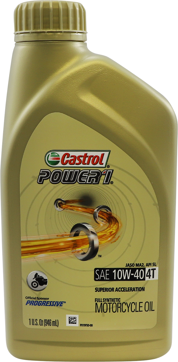 CASTROL Power 1® Synthetic Engine Oil - 10W-40 - 1 quart 15D1C9