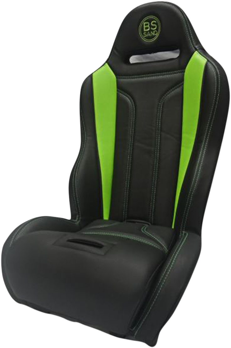 BS SAND Performance Seat - Double T - Black/Green PEBUGRDTT