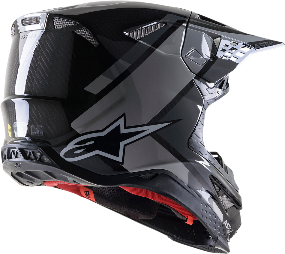 ALPINESTARS Supertech M10 Helmet - Meta 2 - MIPS® - Black/Gray/Gloss - Large 8300422-1195-LG
