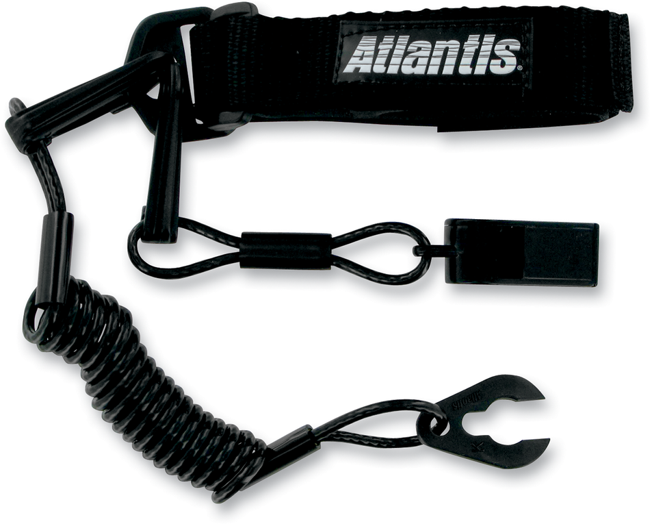 ATLANTIS Lanyard with Whistle - Kawasaki - Black A2109PFW