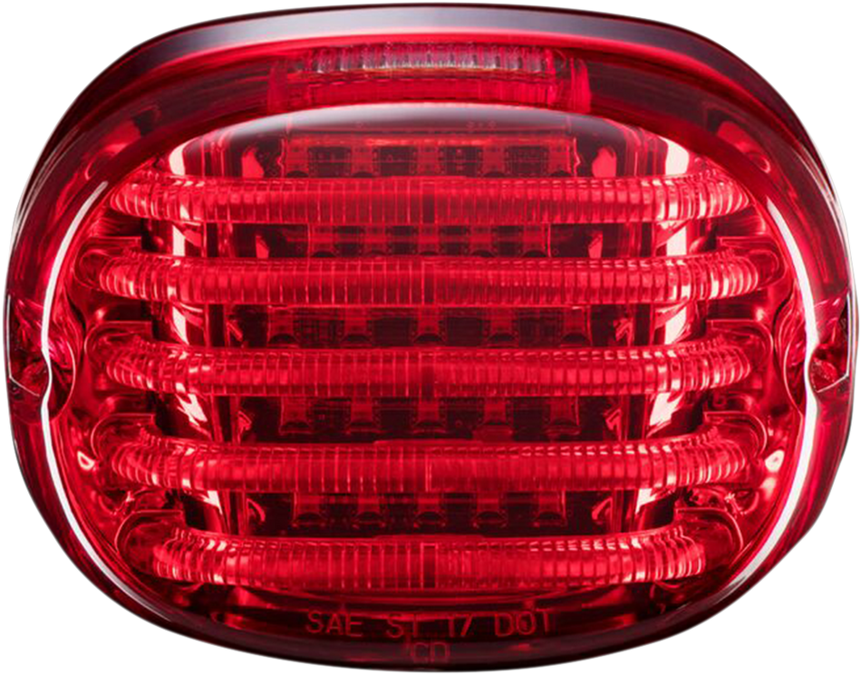 Luz trasera CUSTOM DYNAMICS - con ventana de iluminación de matrícula - Rojo PB-TL-SBW-R 