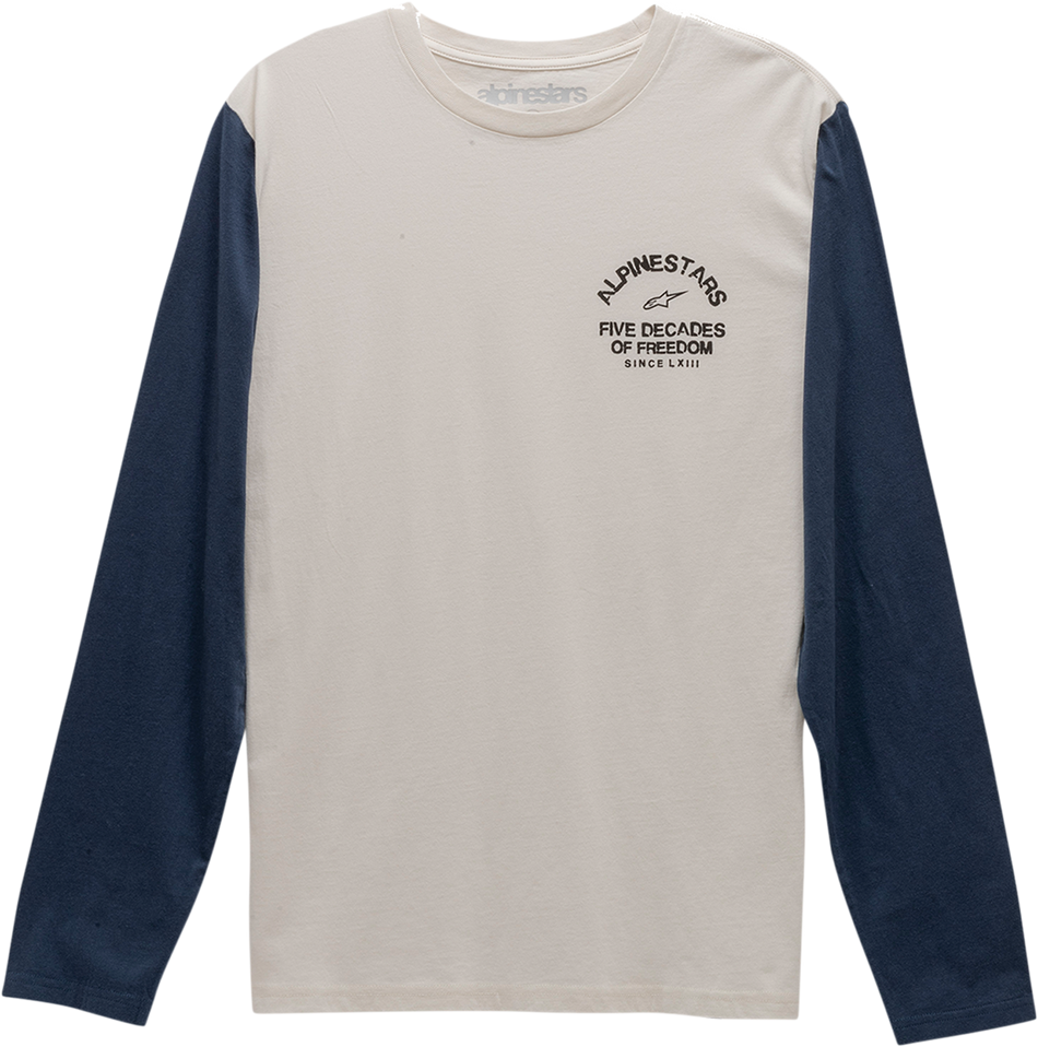 ALPINESTARS Decades Long-Sleeve T-Shirt - Natural - Large 12117400991L