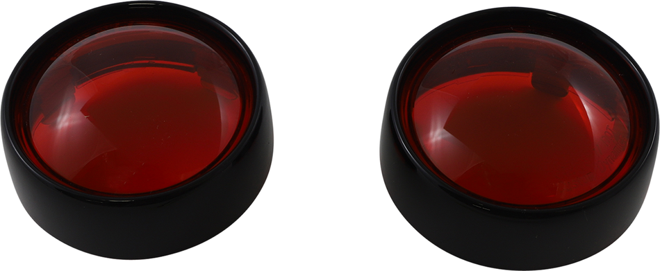CUSTOM DYNAMICS Bullet Signal Lenses - Black/Red PB-B-BEZ-BR