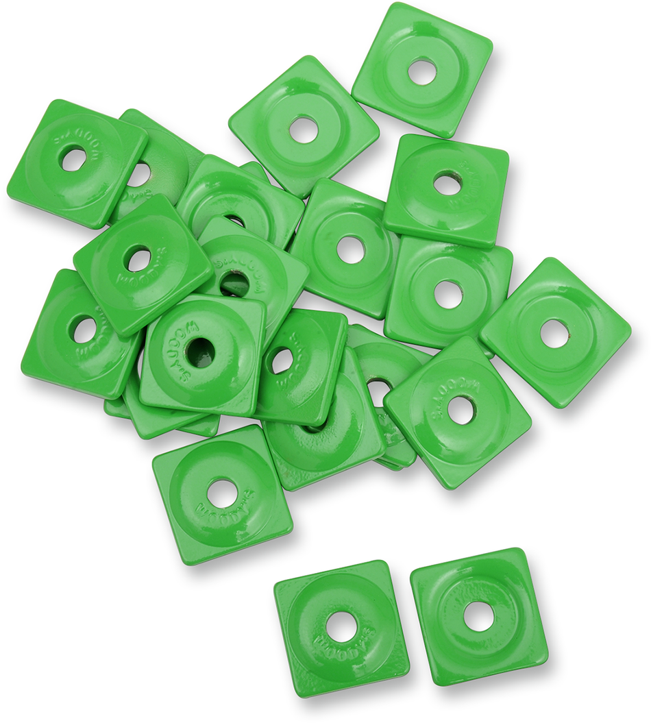 Placas de soporte WOODY'S - Verde - 5/16" - Paquete de 48 ASW2-3780-48