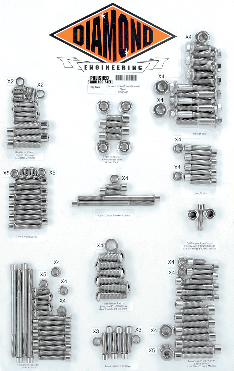 Kit de pernos DIAMOND ENGINEERING - Transformación - Dyna DE6029HP 