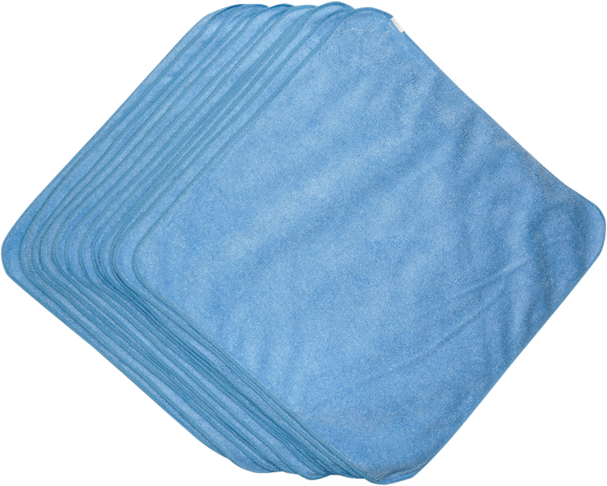 HARDLINE Microfiber Towels - Blue - 12 Pack M16260B