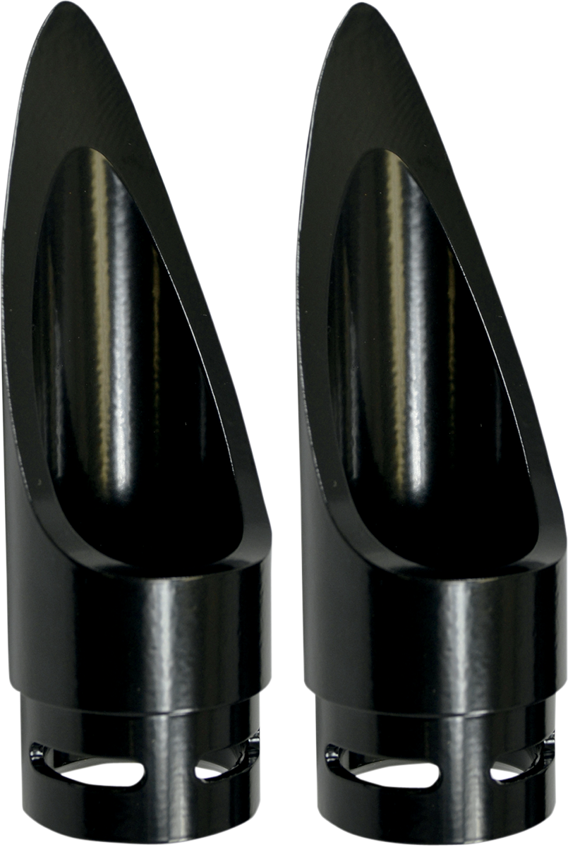BARON Exhaust Tip - Black - Scalloped BA-1100-01B