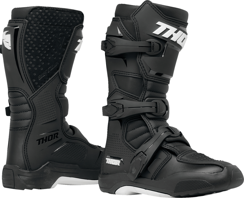 THOR Youth Blitz XR Boots - Black/White - Size 1 3411-0724