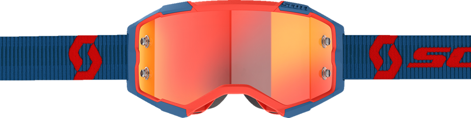 SCOTT Fury Goggle - Dark Blue/Neon Red - Orange Chrome 272828-7698280