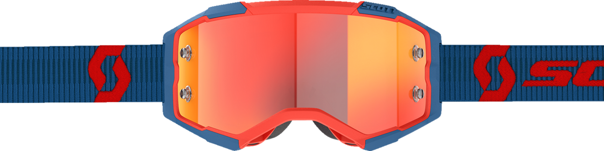 SCOTT Fury Goggle - Dunkelblau/Neonrot - Orange Chrom 272828-7698280 