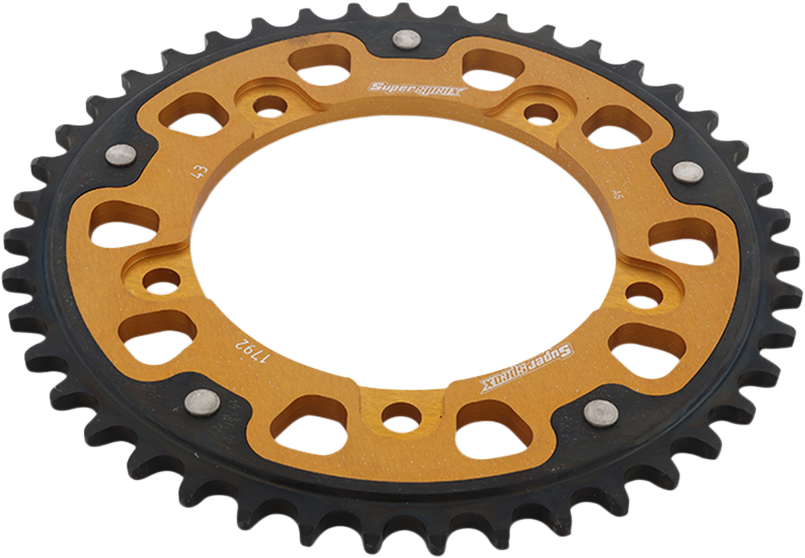 SUPERSPROX Stealth Rear Sprocket - 43 Tooth - Gold - Suzuki/Triumph RST-1792-43-GLD